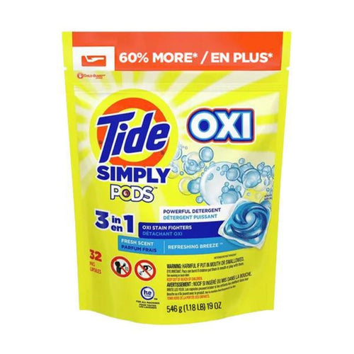 Detergente de Ropa Simply Fresh Capsulas 3 en 1 32 pods 