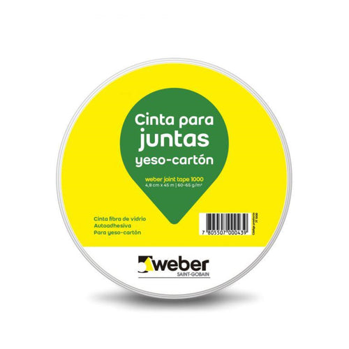 Cinta Fibra de Vidrio para juntura Yeso Cartón / Volcanita 48mm x 45mts
