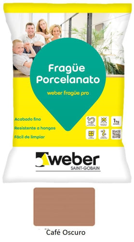 Fragüe Porcelanato 1kg Café Oscuro 