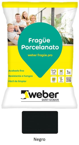 Fragüe Porcelanato 1kg Negro 