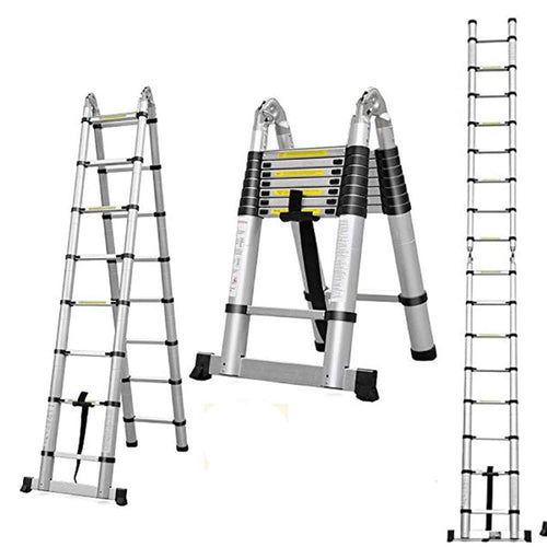 Escalera Telescópica Doble Cara / Tijera 2.2 + 2.2mts