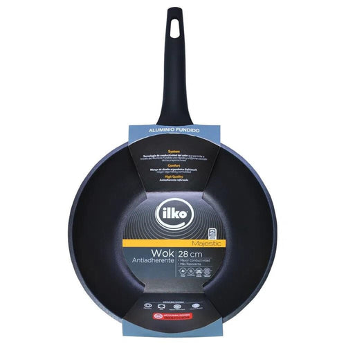Wok antiadherente Aluminio Fundido Majestic 28cms 
