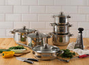 Batería de Cocina Acero Inoxidable Prime 12 piezas 