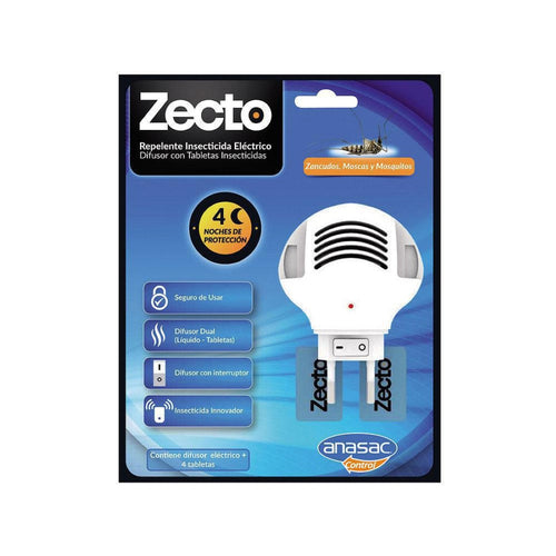Insecticida Ahuyenta Mosquitos Tabletas Difusor y 4 tablets 