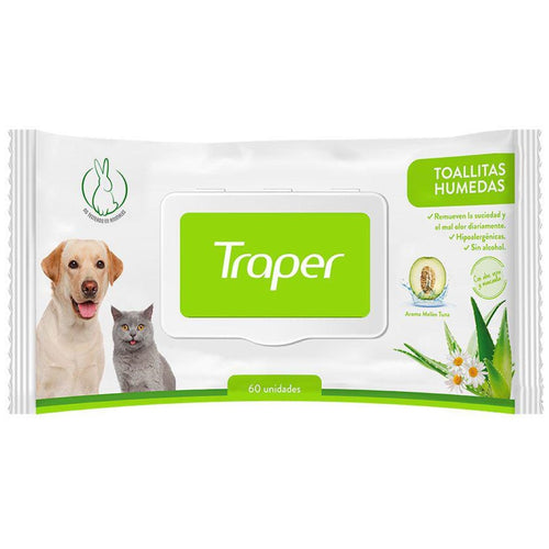 Toallitas húmedas para mascotas 60un. 