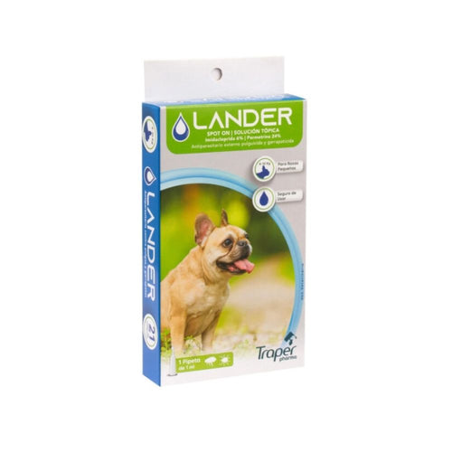 Antiparasitario externo Pipeta Lander para perros 4-10kgs (1ml) 