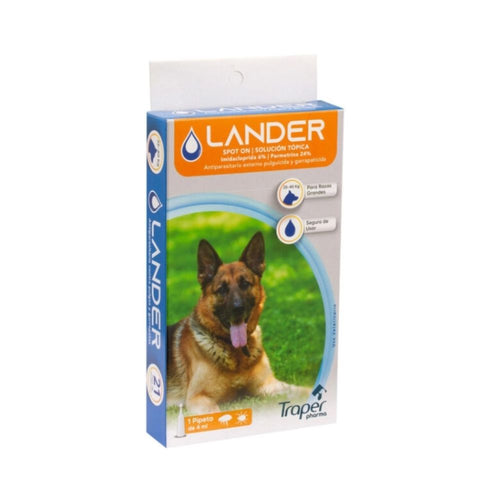 Antiparasitario externo Pipeta Lander para perros 25-40kgs (4ml) 