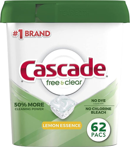 Detergente para Lavavajillas Free and Clear 62 capsulas 