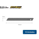 Repuesto cuchillo 9mm Black 13 segmentos ASBB-10 10un. 