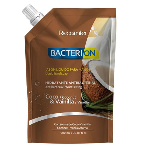 Jabón Hidratante Antibacterial Recarga 1000ml Coco y Vainilla 