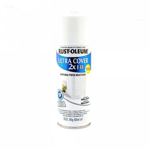 Pintura en Aerosol Ultra Cover 2X 340grs Blanco Brillante 