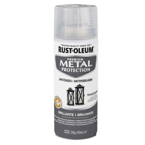 Pintura en Aerosol Metal Protection 340grs Brillante Transparente 