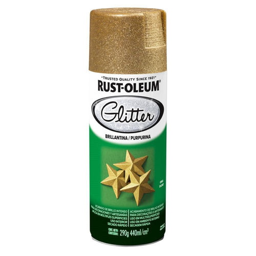 Pintura en Aerosol Glitter Brillantina 290grs Oro 