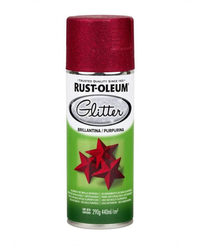 Pintura en Aerosol Glitter Brillantina 290grs Rojo 