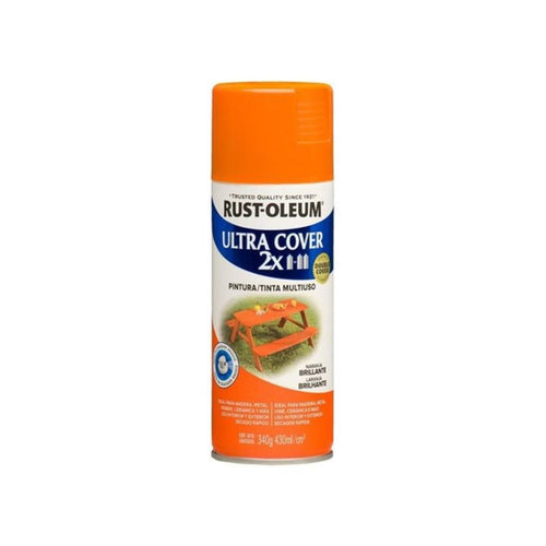 Pintura en Aerosol Ultra Cover 2X 340grs Naranja Brillante 