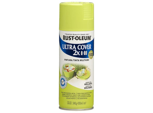Pintura en Aerosol Ultra Cover 2X 340grs Verde Lima Brillante 