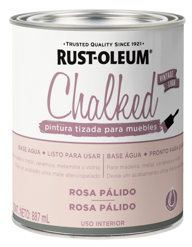 Pintura Chalked Tizada Base Agua 877ml Rosa Pálido 