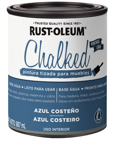 Pintura Chalked Tizada Base Agua 877ml Azul Costeño 