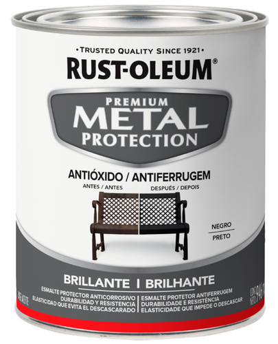 Esmalte Anticorrosivo Metal Protection 946ml Negro Brillante 