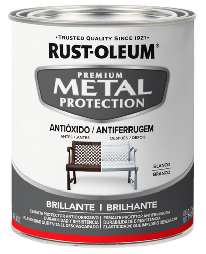 Esmalte Anticorrosivo Metal Protection 946ml Blanco Brillante 