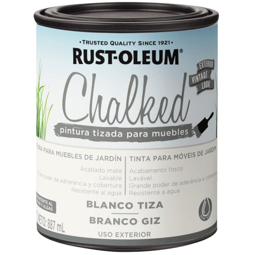 Pintura Chalked Tizada Exterior Base Agua 877ml Blanco Tiza 