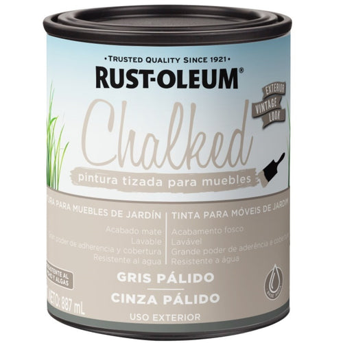 Pintura Chalked Tizada Exterior Base Agua 877ml Gris Pálido 
