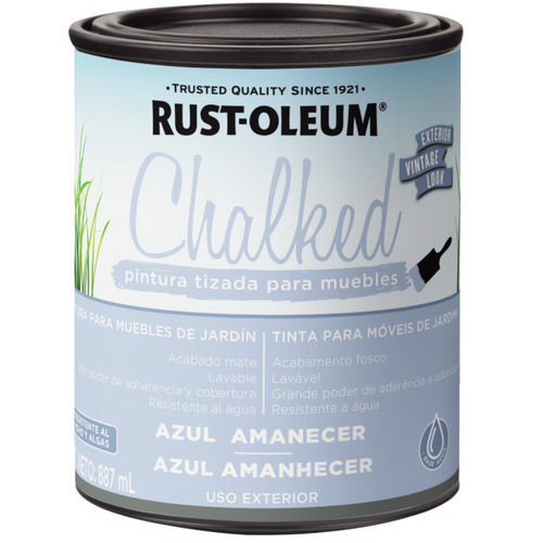 Pintura Chalked Tizada Exterior Base Agua 877ml Azul Amanecer 