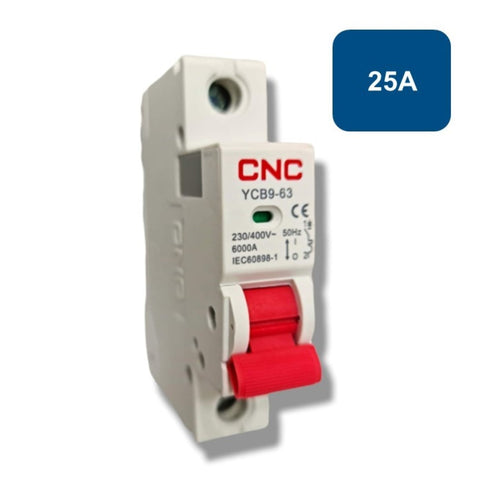 Interruptor Automatico 6KA Curva C 25A 