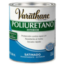 Barniz Poliuretano Exterior Base Agua 946ml Transparente Satinado 