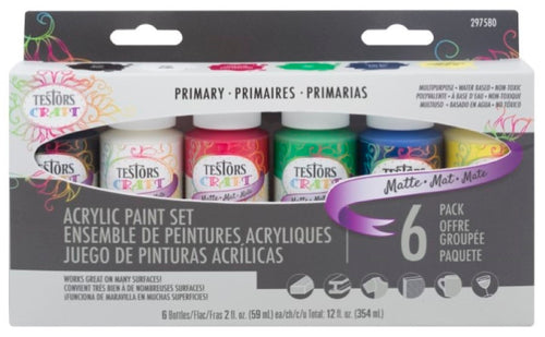 Set de 6 pinturas Acrílicas Primarios 