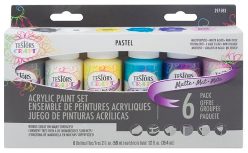 Set de 6 pinturas Acrílicas Pasteles 