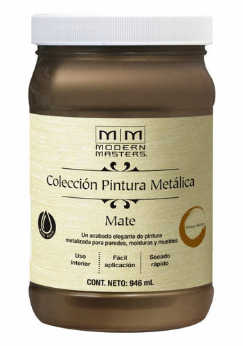 Pintura Base agua Metálica Mate 946ml Bronce Oscuro 