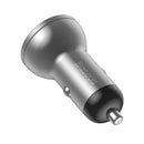 Cargador de Auto 2 USB 4.8A - 24W Plata 