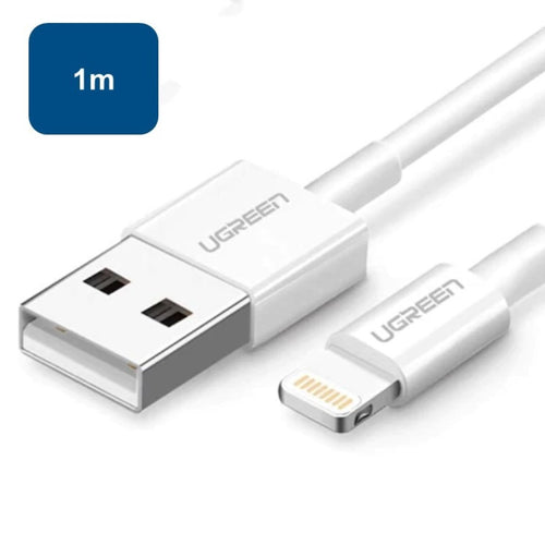 Cable USB a Lightning (iPhone) Blanco Certificado 1mt 