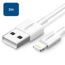 Cable USB a Lightning (iPhone) Blanco Certificado 2mts 