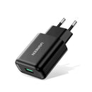 Cargador rápido USB-A QC3.0 modelo CD122 Negro 