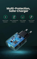 Cargador rápido USB-A QC3.0 modelo CD122 Negro 