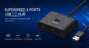 HUB USB 3.0 Negro 4 en 1 modelo CR113 1mt 