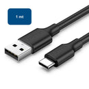 Cable USB-A a USB-C Negro modelo US287 1mt 
