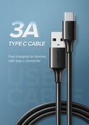 Cable USB-A a USB-C Negro modelo US287 1mt 