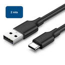 Cable USB-A a USB-C Negro modelo US287 2mts 