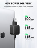 Cargador rápido GaN 65W PD USB-C modelo CD217 Negro 