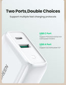 Cargador rápido 36W PD USB-A + USB-C modelo CD170 Blanco 