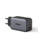 Cargador rápido GaN 65W PD 3xUSB modelo CD244 Gris 