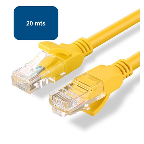 Cable de red UTP Cat 5e Amarillo modelo NW103 20mts 
