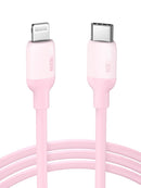 Cable USB-C a Lightning (iPhone) 1mt modelo US387 Certificado Rosado 