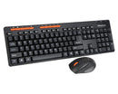 Teclado y Mouse Inalámbrico 2.4 Ghz Negro 