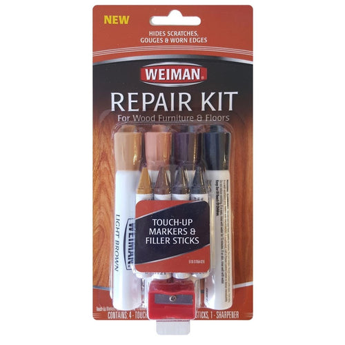 Kit para reparar rayaduras en madera 4 colores 