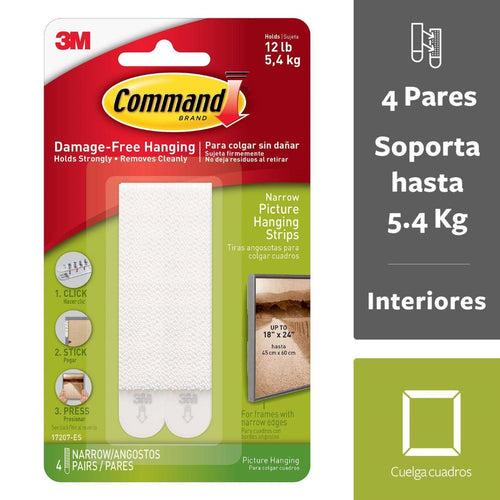 Tiras para colgar cuadros 4 pares 