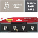 Porta llaves color pizarra adhesivo 4 colgadores 